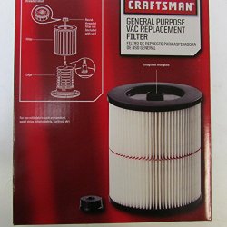 Craftsman 9-17816 Filter Fits All Current Craftsman Vacuums 5 Gallons and Above