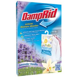 DampRid FG80LV Hanging Moisture Absorber Lavender Vanilla, 14-Ounce
