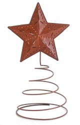 Darice 1-Piece Rustic Metal Star Tree Topper, 15 by 8-Inch
