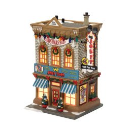 Department 56 A Christmas Story Village Lit Miniature Building, Joke Shop