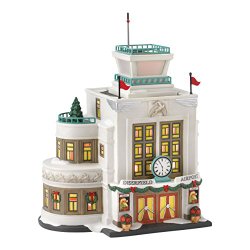 Department 56 Christmas in The City Village Deerfield Airport Lit House, 8.19-Inch