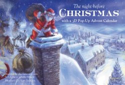 Entertaining with Caspari Christmas Pop-Up Advent Calendar and Story Book, Night Before Christmas, 1-Count