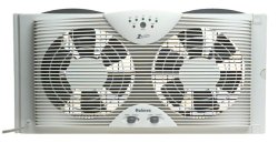 Holmes Dual Blade Twin Window fan with One Touch Thermostat