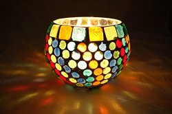 Home Decorative Indian Designer Glass Candle Holder Christmas Gift
