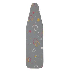 Household Essentials 7001-1 Ultra Ironing Board Cover and Pad, Hearts Print with Sparkle Finish