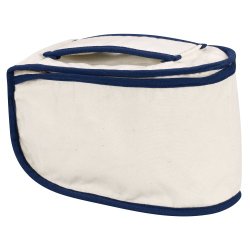 Household Essentials 900 Polyester Cotton Canvas Iron Caddy Storage Bag, Natural, Blue Trim