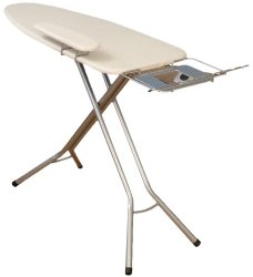 Household Essentials Fibertech Wide Top 4-Leg Mega Pressing Station Ironing Board with Natural Cotton Cover