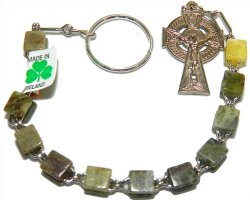 Irish Connemara Marble Single Decade Rosary Prayer Beads Handcrafted