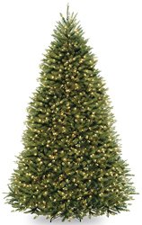 National Tree 9-Feet Dunhill Fir Hinged Tree with 900 Low Voltage Dual LED Lights with 9 Function Footswitch