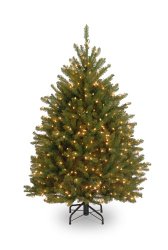National Tree Company 4-1/2-Feet Dunhill Fir Tree with 450 Clear Lights
