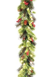 National Tree CW7-306-9A-1 Crestwood Spruce Garland with Silver Bristle, 9-Feet by 10-Inch