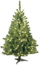 National Tree (KCDR-40LO-S) Kincaid Spruce Tree with 100 Clear Lights, 4-Feet