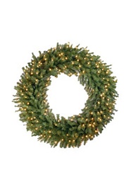National Tree Norwood Fir Wreath with 200 Clear UL-Lights, 48-Inch