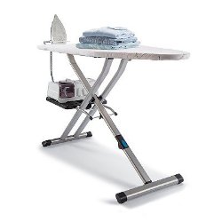 Rowenta IB9100 Pro Compact Professional Folding Ironing Board with Hanger Racks, 18-Inch by 54-Inch, Beige