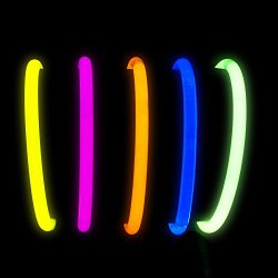 100 Long Lasting 8″ Premium Glowstick Bracelets – Mixed Color Glow Sticks in Bulk Wholesale Pack (Tube of 100)