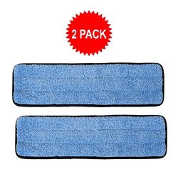 2-pack of 18″ Inch Microfiber Wet Mop Pads for Commercial Microfiber Mops