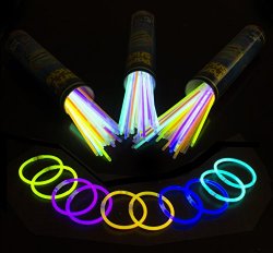 300 8″ PartySticks Brand Premium Glowsticks Glow Light Stick Bracelets Bulk WHOLESALE PACK (3 Tubes of 100)