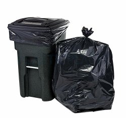 65 Gallon Black Trash Bags for Toter®, 50 Bags Per Case