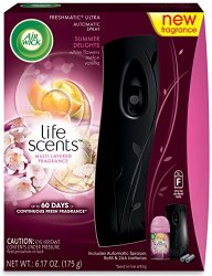 Air Wick Life Scents Automatic Air Freshener Spray Starter Kit, Flowers, Melon and Vanilla