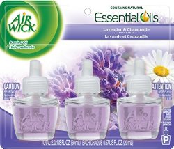 Air Wick Scented Oil Air Freshener, Lavender and Chamomile, 3 Refills, 0.67 Ounce