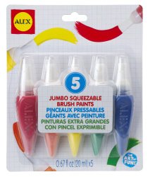 ALEX Toys Artist Studio 5 Jumbo Squeezable Brush Paints