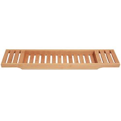 Bamboo Bathtub Caddy. Large Size Will Fit Most Tubs.