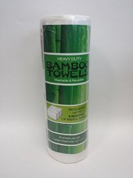 Bamboo Towels – Heavy Duty Machine Washable Reusable Rayon Towels – One roll replaces 6 months of towels!