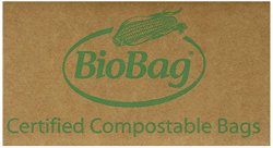 Biobag, Food Waste Bags, 3 Gallon, 25 Count (Pack of 4)