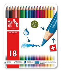 Caran d’Ache Fancolor Color Pencils, 18 Colors