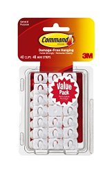 Command Decorating Clips Value Pack, 40-Clip