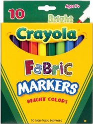 Crayola 10-Pack Fabric Markers