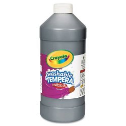 Crayola Tempera Washable Paint 32-Ounce Plastic Squeeze Bottle, Black