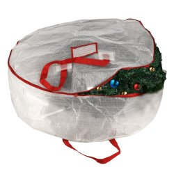 Elf Stor Deluxe White Holiday Christmas Wreath Storage Bag For 30″ Wreaths