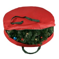 Elf Stor Supreme Canvas Holiday Christmas Wreath Storage Bag For 30″ Wreaths
