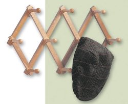 Expanding PEG Rack 10 Hooks Hardwood Multi-purpose Vertical or Horizontal Wall Mount (up to 30″)