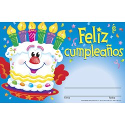 Feliz cumpleanos-pastel (Spanish Happy Birthday-Cake) Recognition Awards