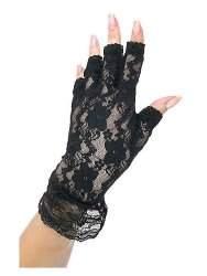 Fun World Black Fingerless Lace Glove