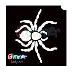 Glimmer Body Art Glitter Tattoo Stencils – Spider 1 (5/pack)