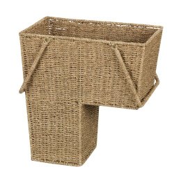 Household Essentials Seagrass Stair Basket with Handle