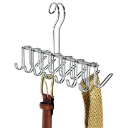 InterDesign Tie and Accessory Rack, Silver