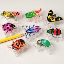 Lot Of 12 Assorted Design Insect Theme Pencil Sharpeners