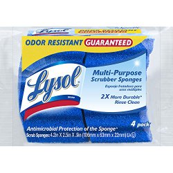 Lysol Multi-Purpose Durable Scrub Sponge, 4-pack