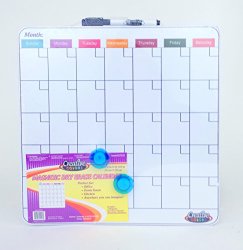 Magnetic Dry-erase Calendar Tile, 11-3/8 X 11-3/8 Inches, 1-month Design, Frameless