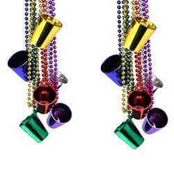 Mardi Gras Shot Glass Beads : package of 24