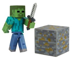 Minecraft Core Zombie Action Figure with Accessory