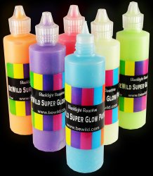 Next Generation SUPER Glow in the Dark (And Blacklight) Paint (Assorted Pack of 6)