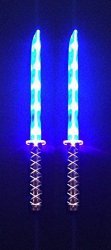 Ninja Sword Toy Light-Up (LED) 2 PACK! Deluxe with Motion Activated Clanging Sounds
