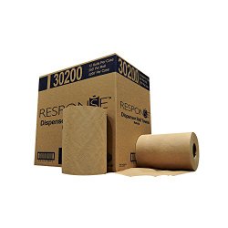 Response 30200 22# Dispenser Hardwound Roll Towel, 350′ Length x 8″ Width, Natural (Case of 12)