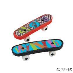 Rubber Skateboard Erasers- 1dz (1, 1 Dozen)
