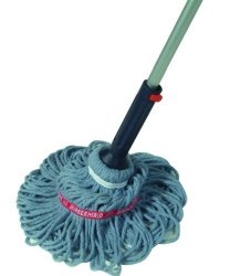 Rubbermaid Self-Wringing Ratchet Twist Mop with Blended Yarn Head, 54-inch (1818664)